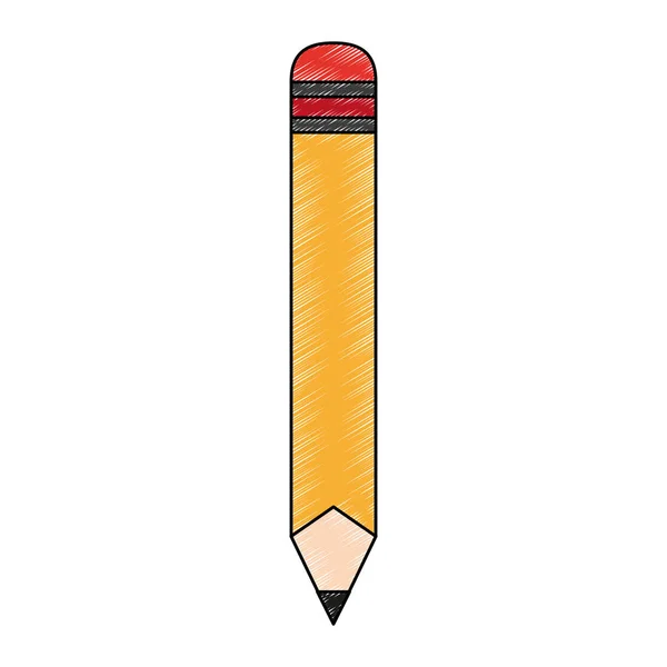 Dřevěná tužka kreslený Klikyháky — Stockový vektor