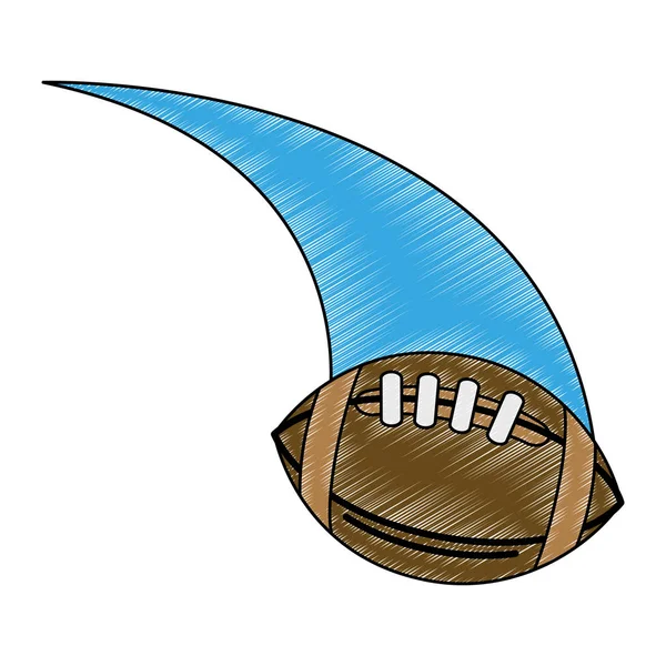 American Football Ball Kritzelei — Stockvektor