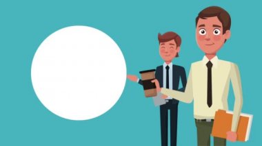 İş takım çalışması Hd animasyon çizgi film