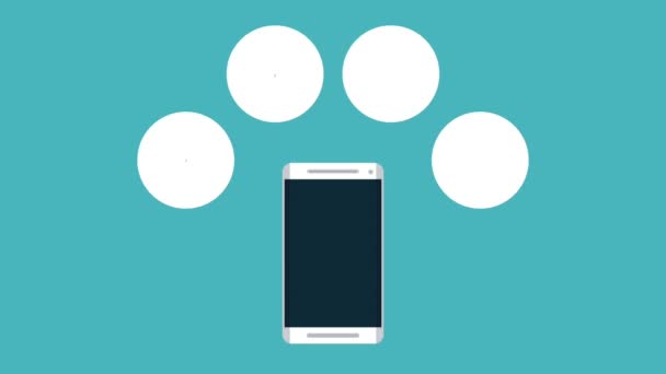 智能手机和商务联系高清动画 — 图库视频影像