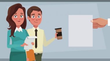 İş takım Hd animasyon çizgi film