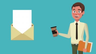 Executive işadamı çizgi film Hd animasyon