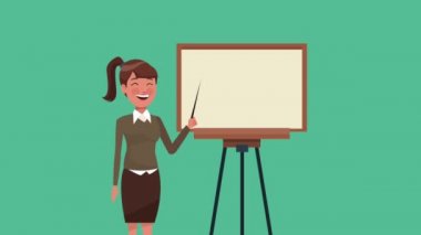 Executive işkadını çizgi film Hd animasyon