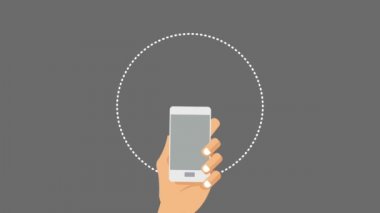 Akıllı telefon ve iş Hd animasyon