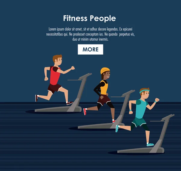 Fitness mensen poster — Stockvector