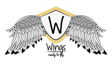 Kanatları amblemi uçmaya hazır