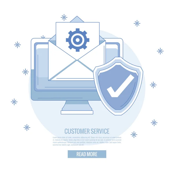 Bannière de service client — Image vectorielle