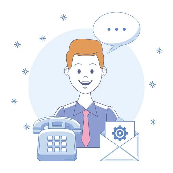 Agente de servicio al cliente — Vector de stock