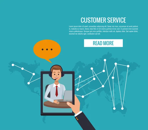 Customer service banner — Stock vektor