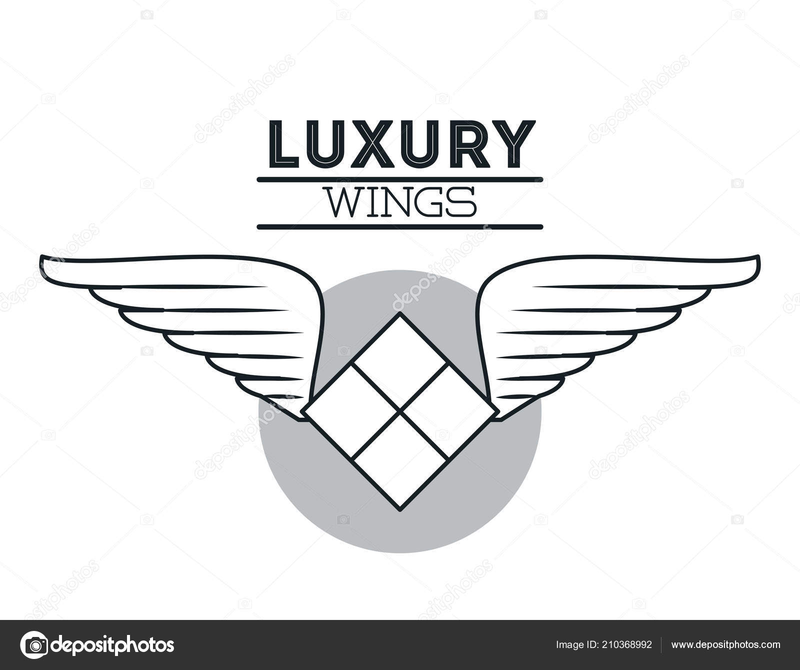 Luxury wings emblem Stock Vector by ©jemastock 210368992