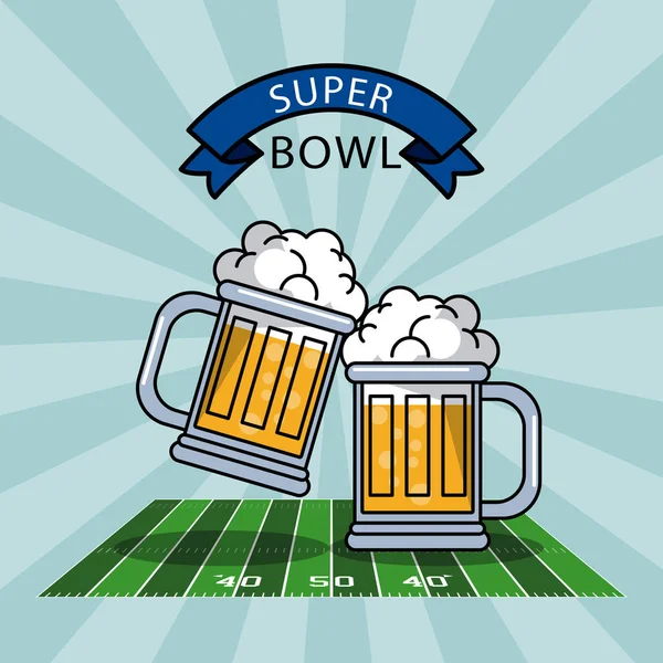 Super bowl fútbol americano — Vector de stock