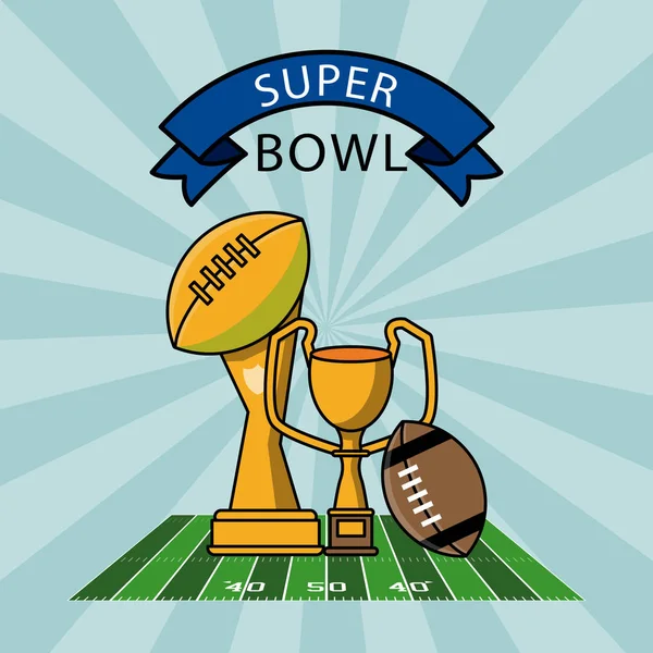 Tournoi Super Bowl — Image vectorielle