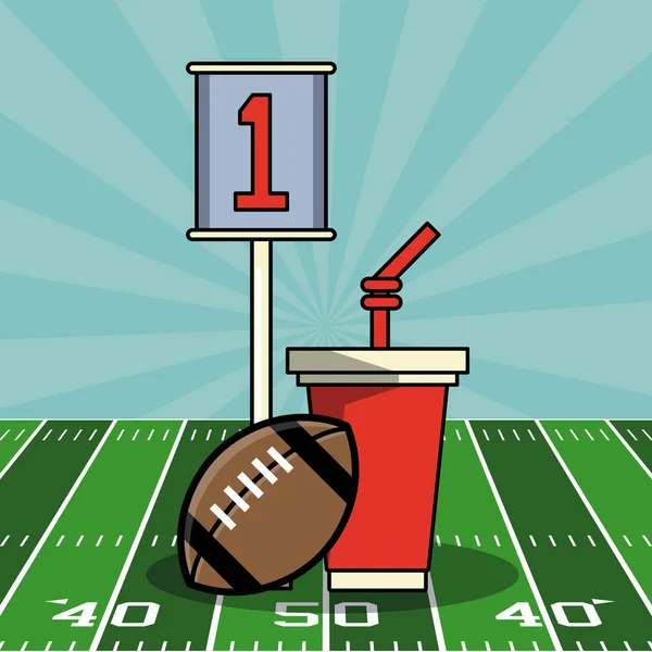 Americký fotbal v Super Bowlu — Stockový vektor