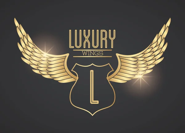 Godło skrzydła luksusowych — Wektor stockowy
