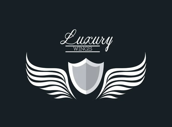 Luxury wings emblem — Stock Vector