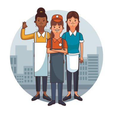 Garsonlar insanlar karikatürler