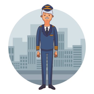 Uçak pilot çizgi film