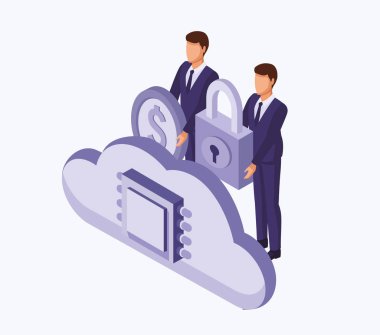 Veri merkezi ve businessmens