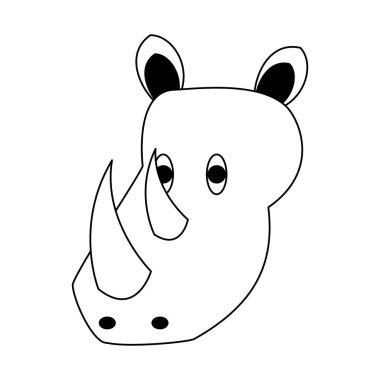 Siyah Beyaz Rhino vahşi hayvan