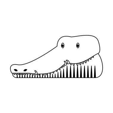 Siyah beyaz Cocodrile vahşi hayvan