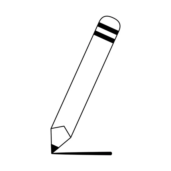 Trä penna tecknad i svart och vitt — Stock vektor