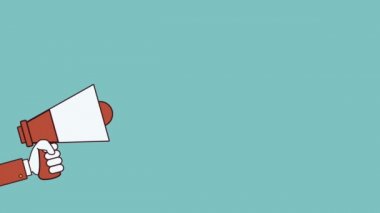 Megafon reklam sembol Hd animasyon