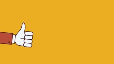 Hd animasyon sembolü başparmak