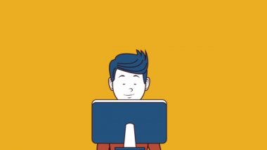 Yönetim pazarlama çalışan Hd animasyon