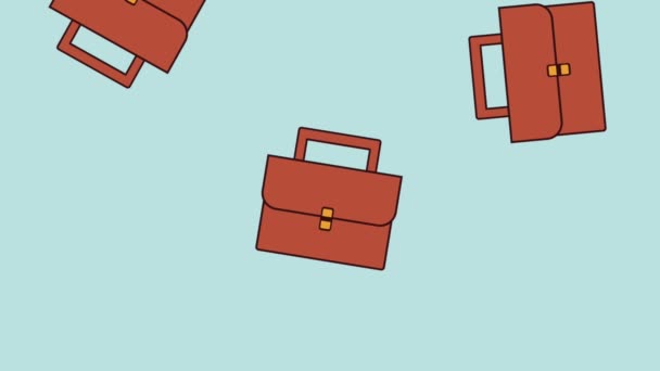 Kufříky pádu pozadí Hd animaci — Stock video