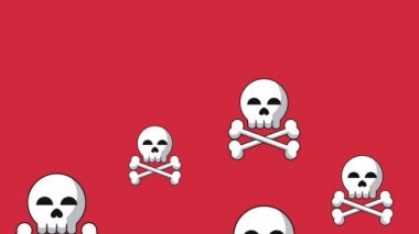 Kafatası düşen arka plan Hd animasyon