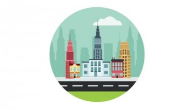 Şehir ve araba Hd animasyon