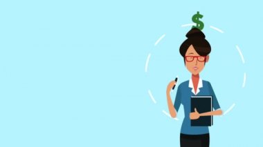 Executive işkadını Hd animasyon çizgi film