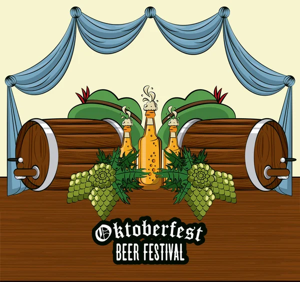 Oktober fest kártya — Stock Vector