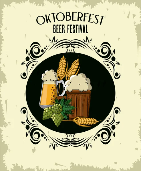 Oktober fest card — Stock Vector