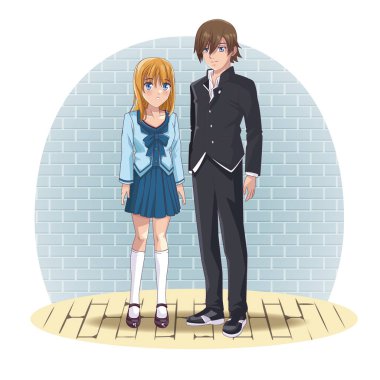 Anime çift manga çizgi film