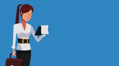 İşkadını yönetim çalışan Hd animasyon