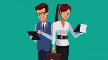 İş yürütme işçi Hd animasyon