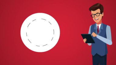 Executive işadamı çizgi film Hd animasyon