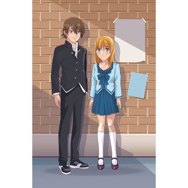 Genç öğrenciler manga çizgi film