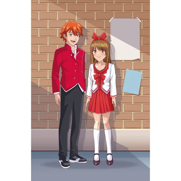 Genç öğrenciler manga çizgi film