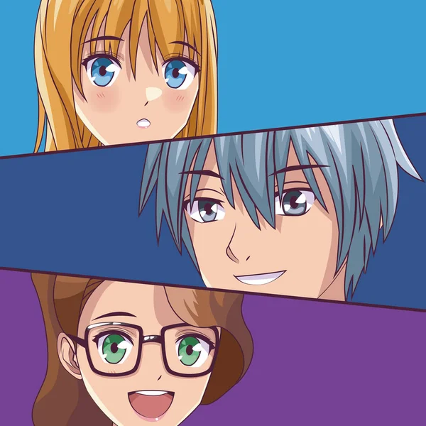 Çizgi film genç manga yüzler