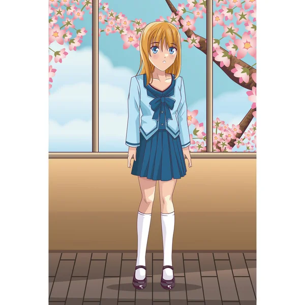 Güzel anime kadın öğrenci