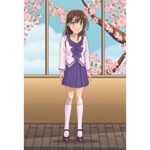 Güzel anime kadın öğrenci