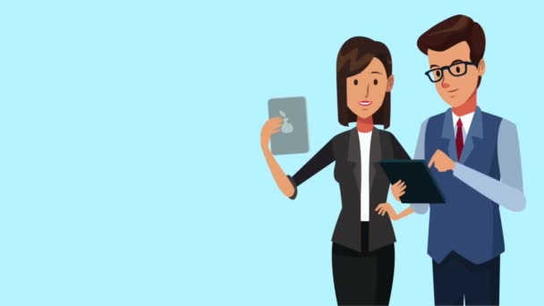 Cadres d'entreprise animation HD — Video