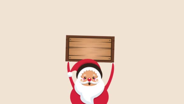 Linda animación de dibujos animados de Santa Claus HD — Vídeos de Stock