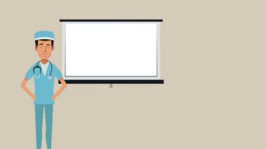 Tıbbi doktor Hd animasyon çizgi film