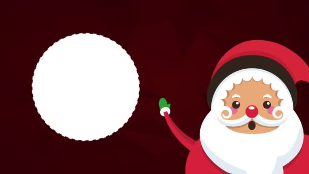 Natal bonito desenhos animados HD animação — Vídeo de Stock