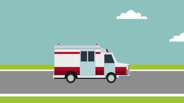 Medical emergency cartoon HD animation — Stock Video