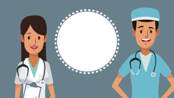 의료 팀 만화 Hd 애니메이션 — 비디오
