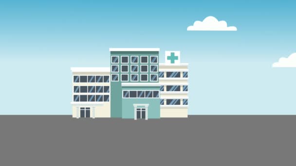 Медична команда мультфільм HD анімація — стокове відео